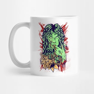 Zombie girl With flower Mug